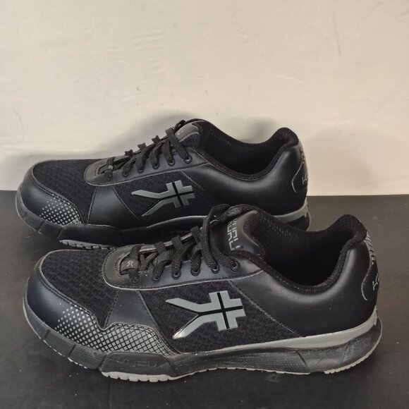 Kuru Shoes Mens Size 9 Wide Black Gray Lace Up Quantum 2 Walking - Picture 9 of 14